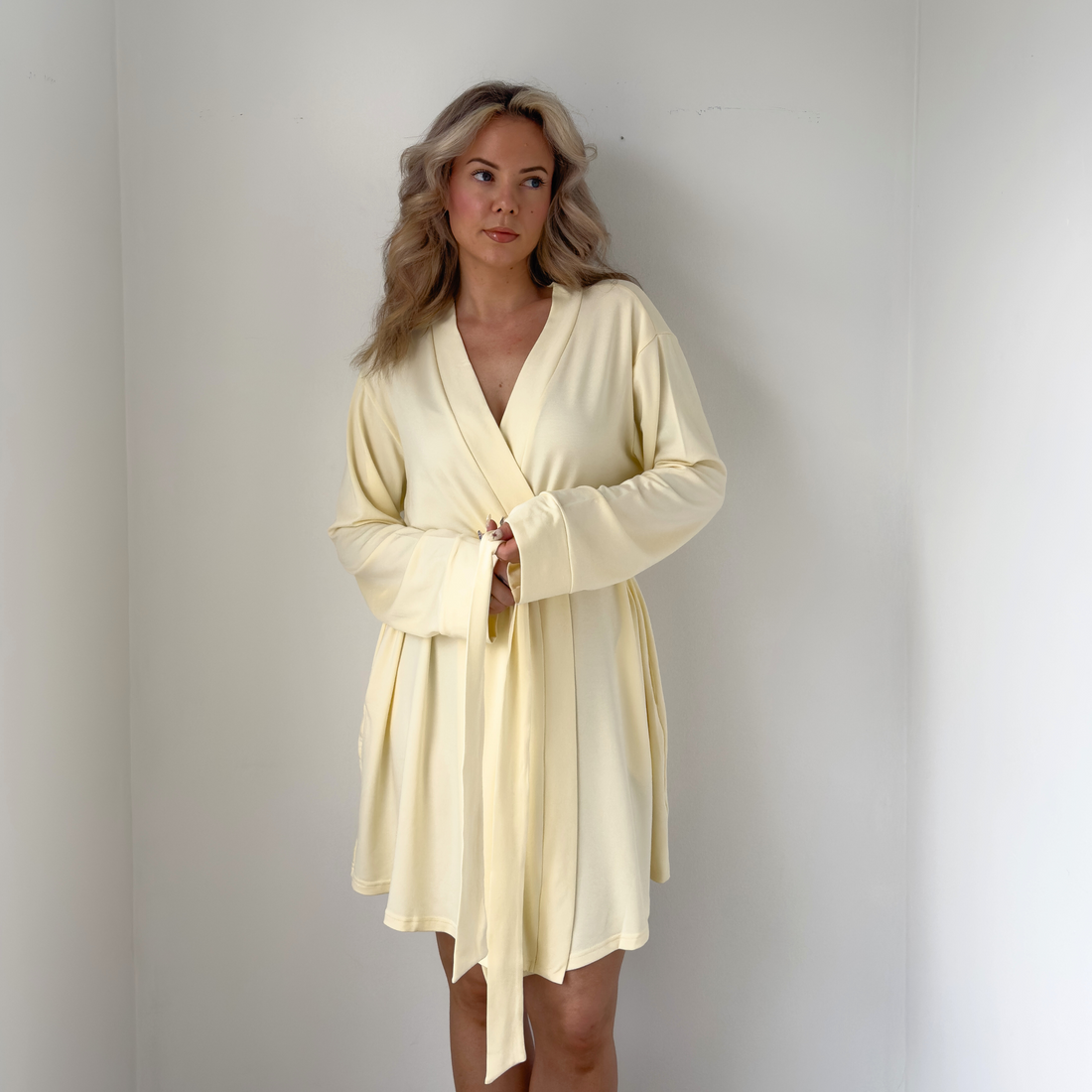 Slow Morning Lounge Robe - Butter Yellow