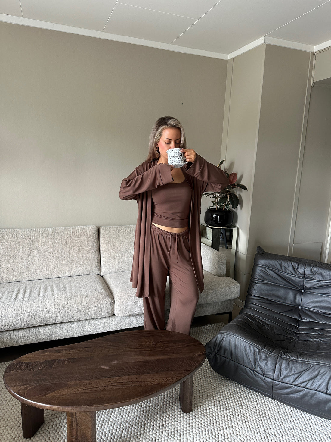 Slow Morning Lounge Robe - Mocha