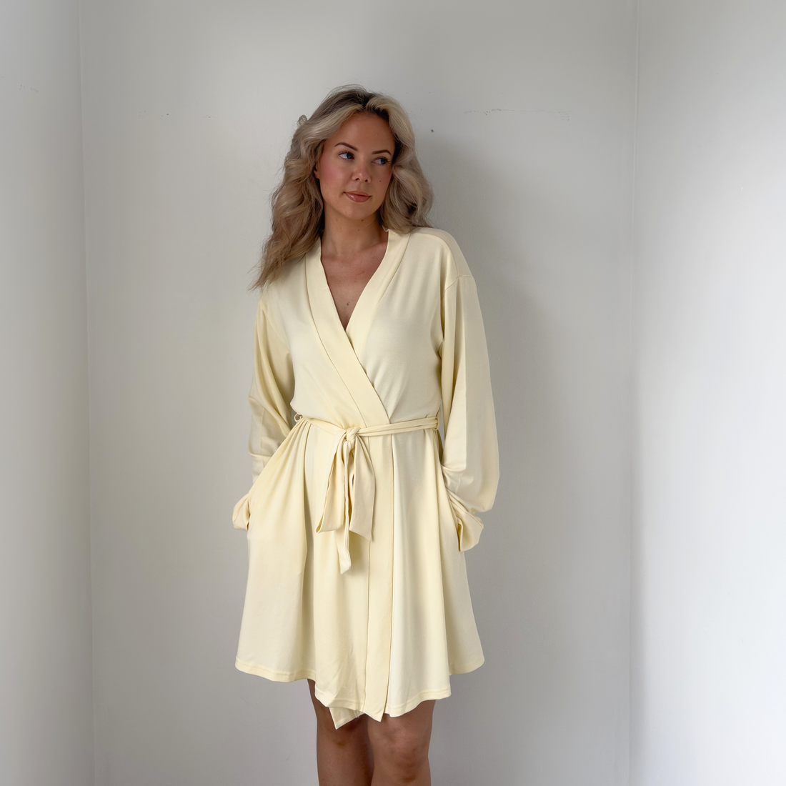 Slow Morning Lounge Robe - Butter Yellow
