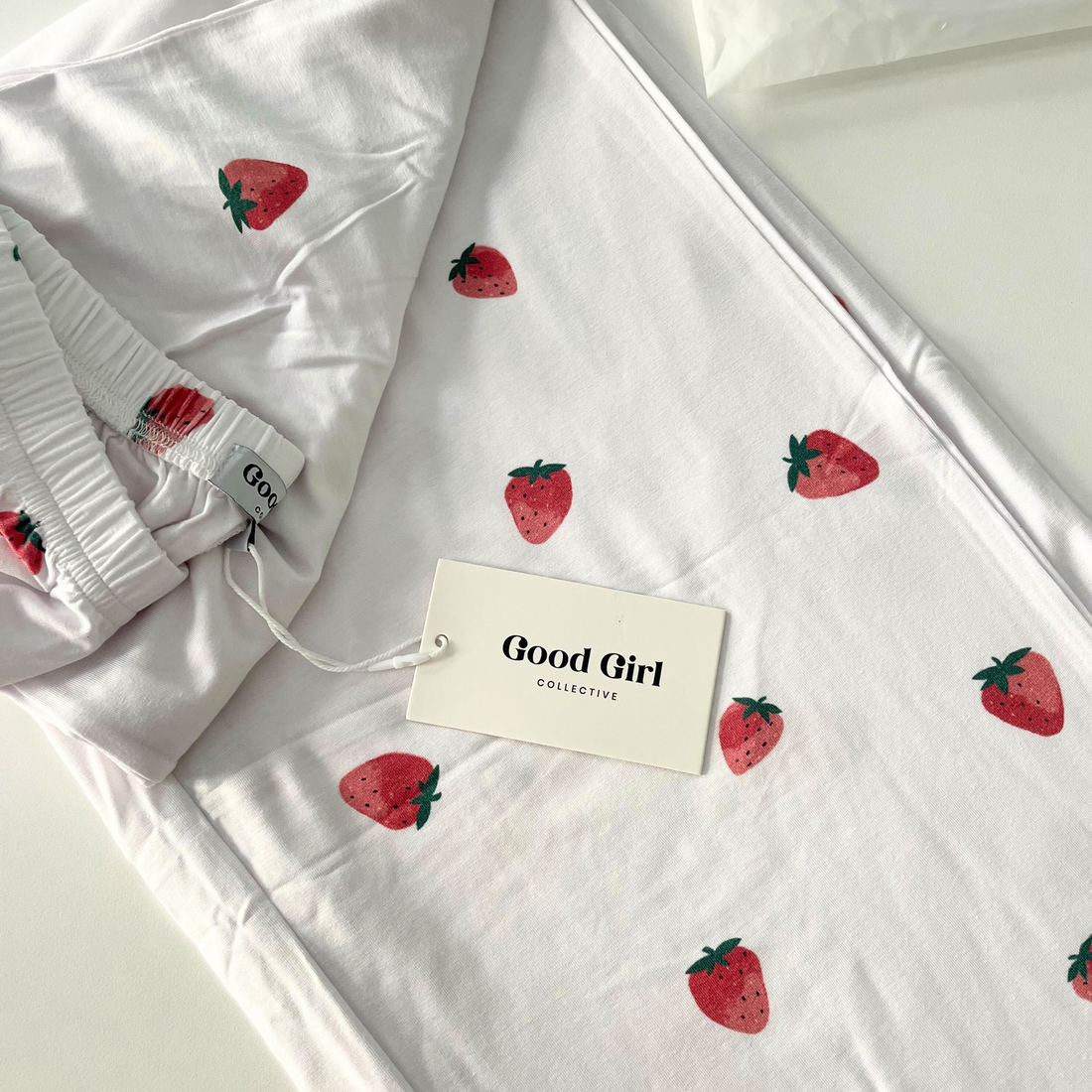 Strawberry pyjamas bukse - hvit