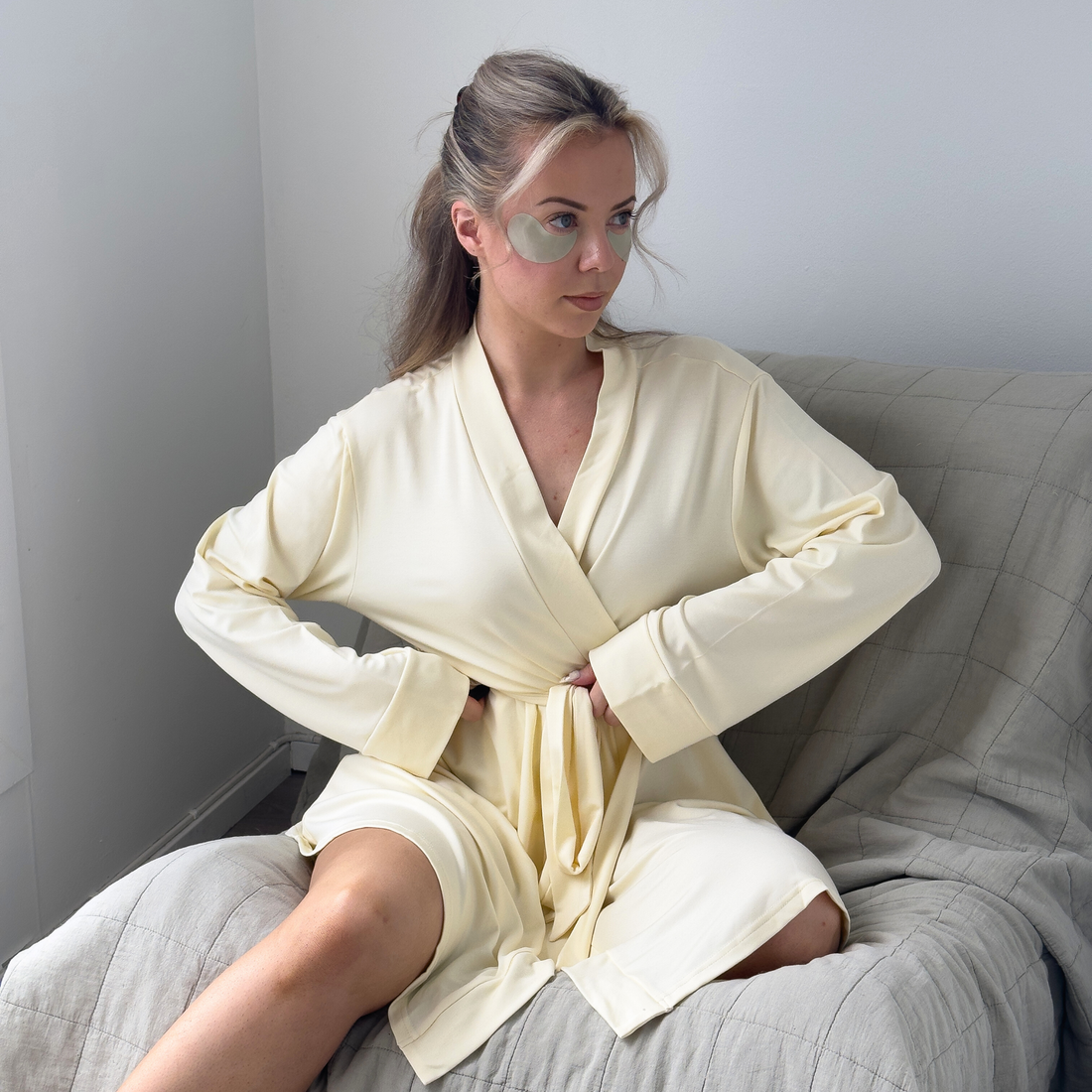Slow Morning Lounge Robe - Butter Yellow