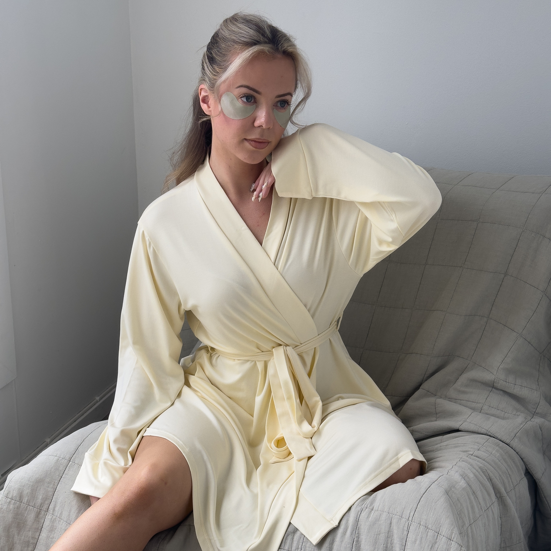 Slow Morning Lounge Robe - Butter Yellow