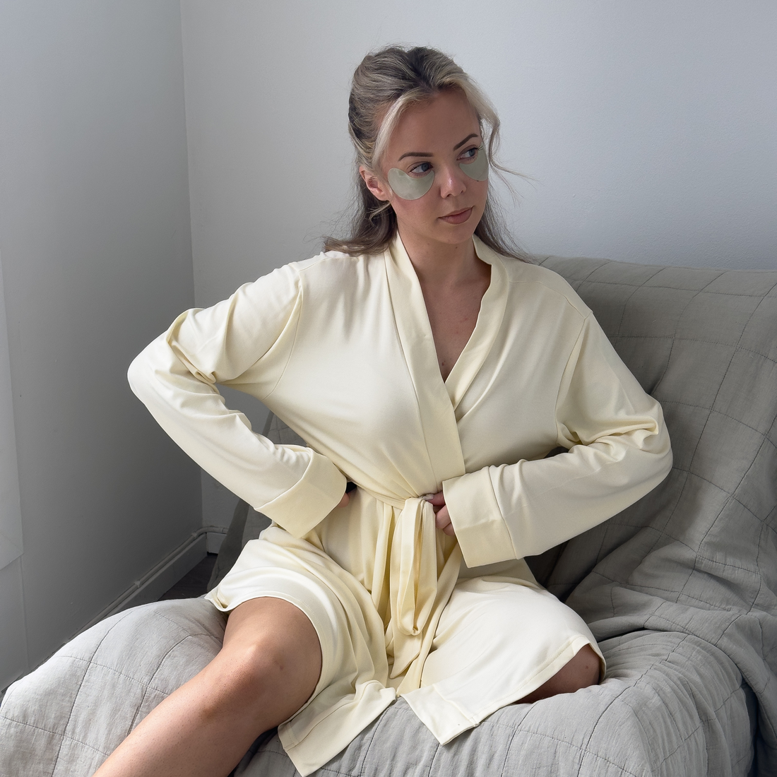 Slow Morning Lounge Robe - Butter Yellow