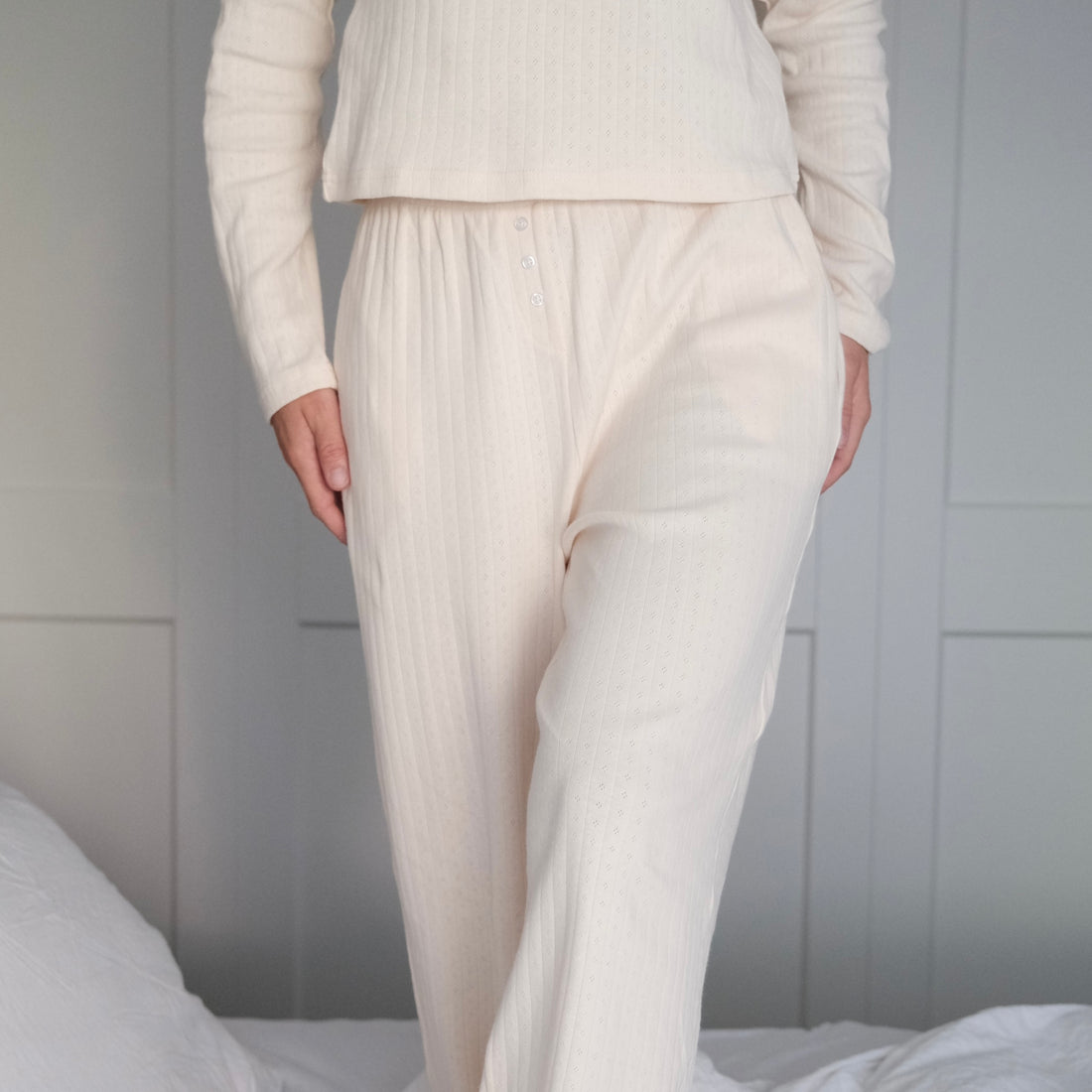 Pillowtalk pointelle pyjamas bukse - butter