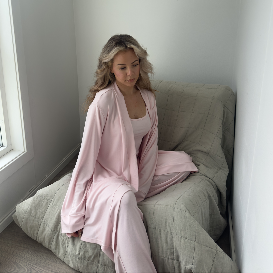 Slow Morning Lounge Robe - Soft Pink