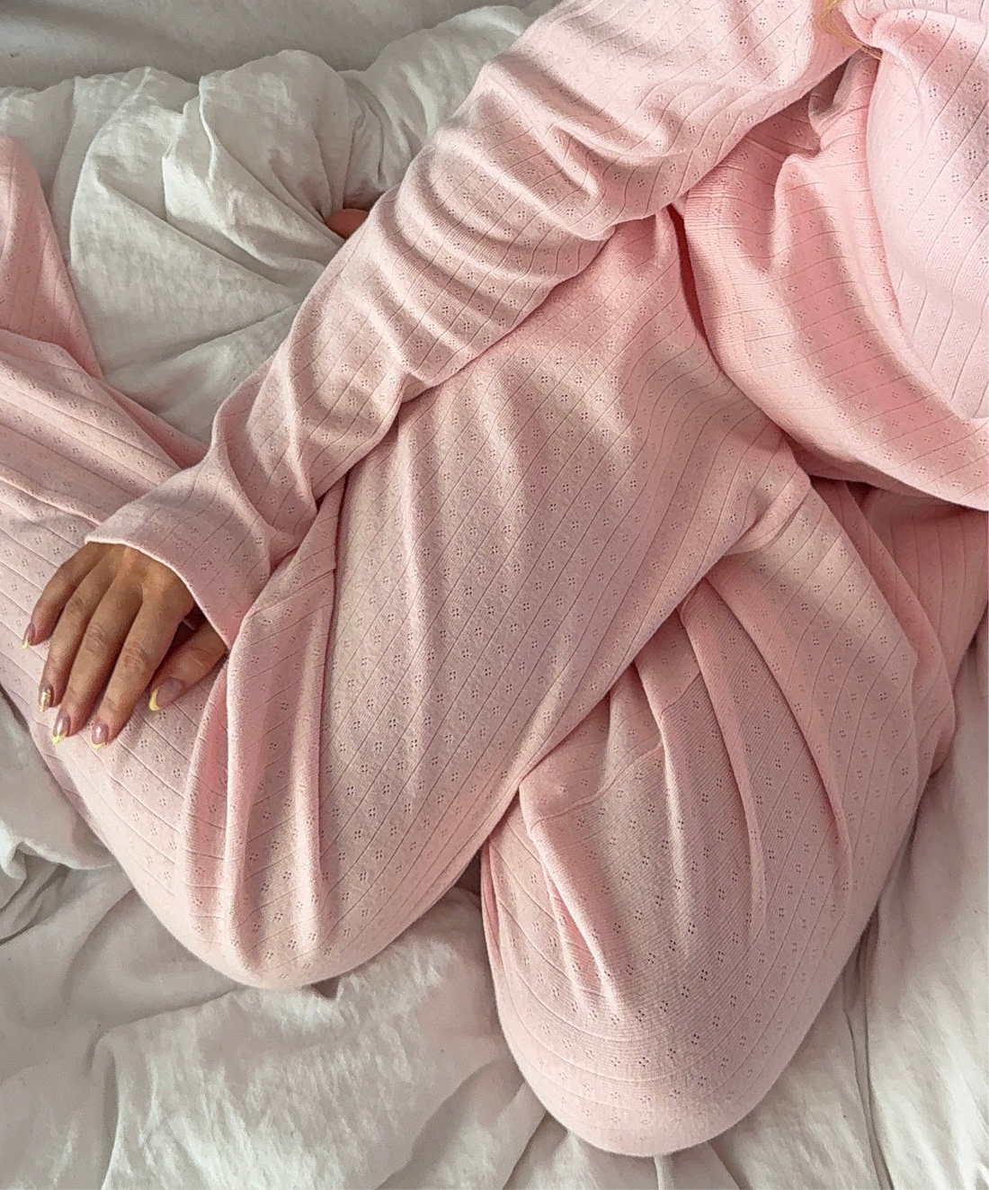 Pillowtalk pointelle pyjamas bukse - blush pink