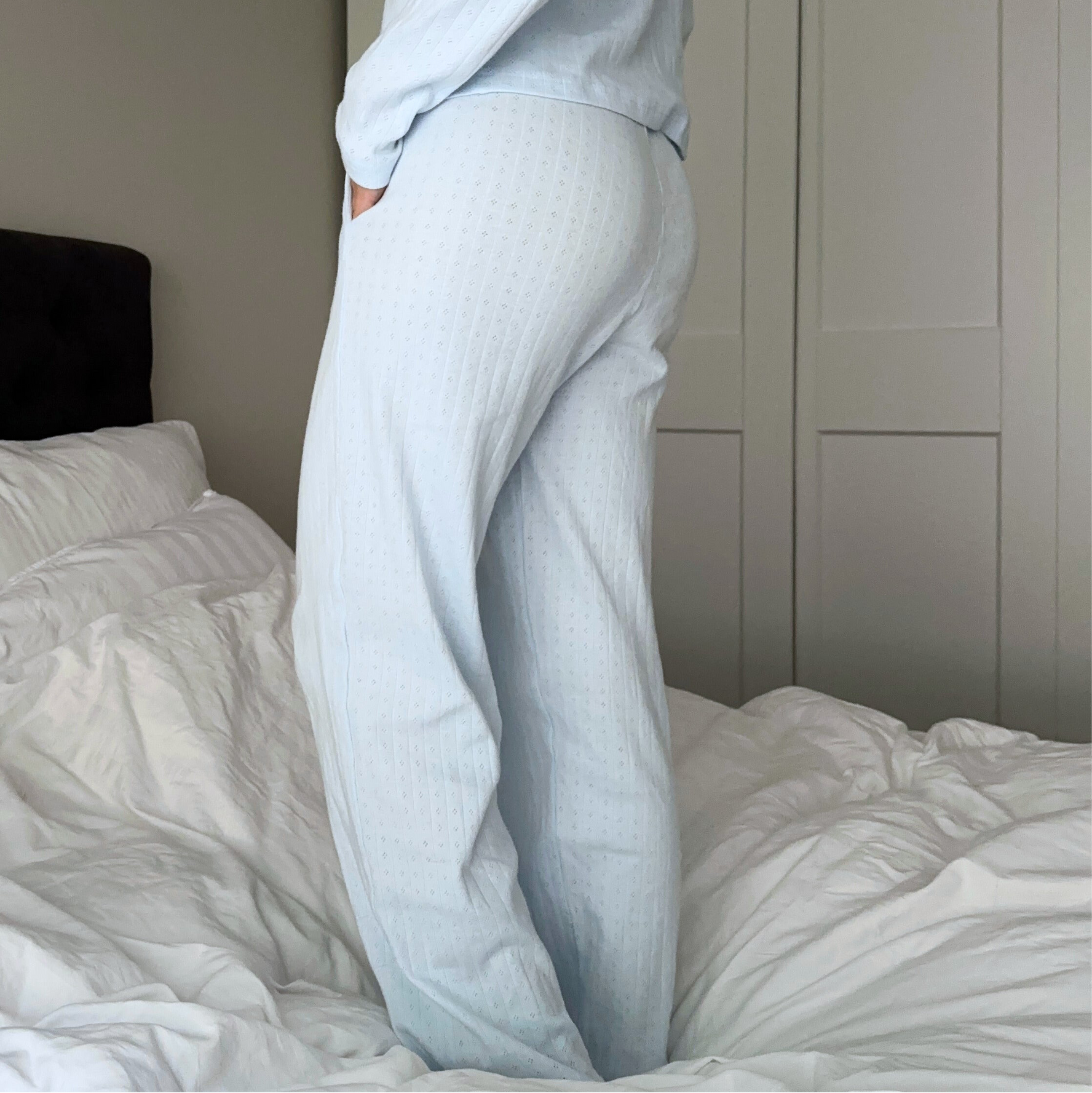 Pillowtalk pointelle pyjamas bukse - sky blue