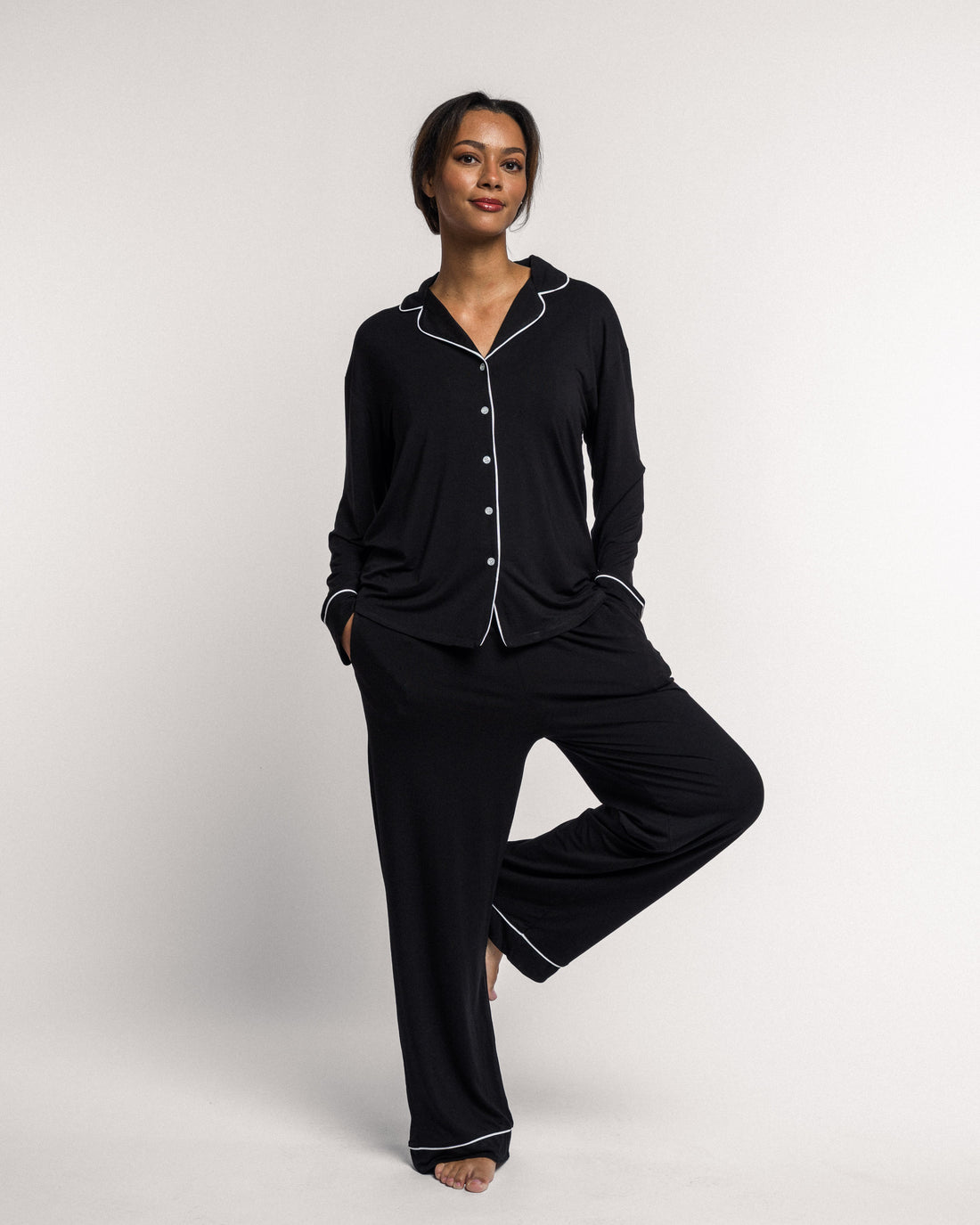 Lounge pyjamas pants - black