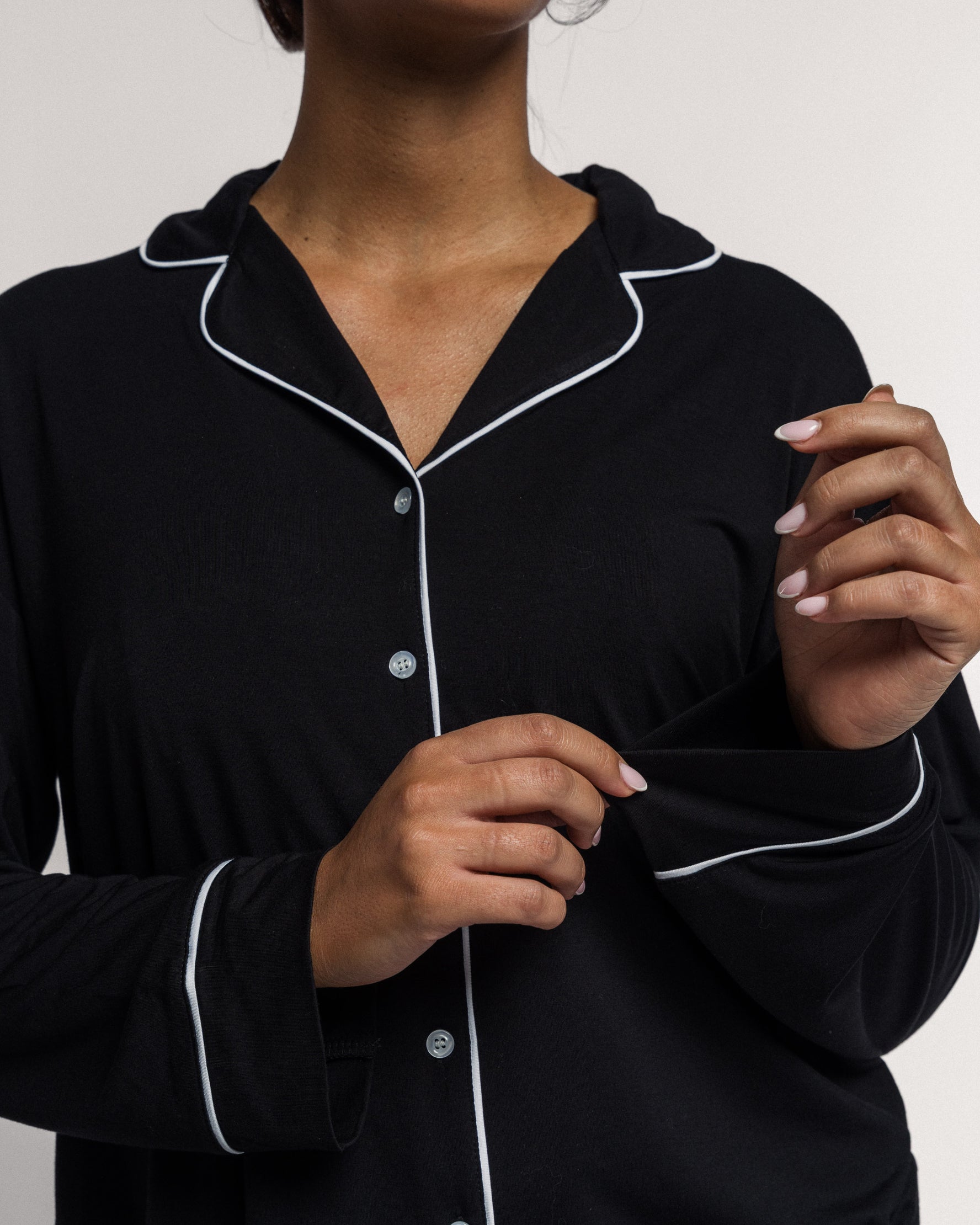 Lounge pyjamas shirt - black