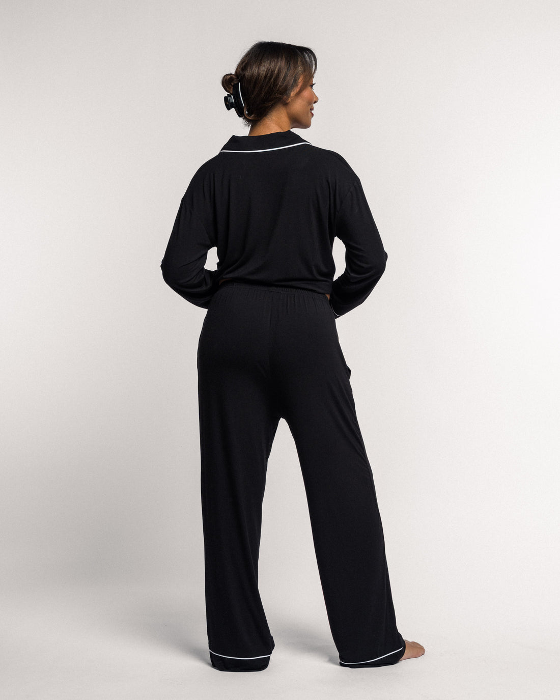 Lounge pyjamas pants - black