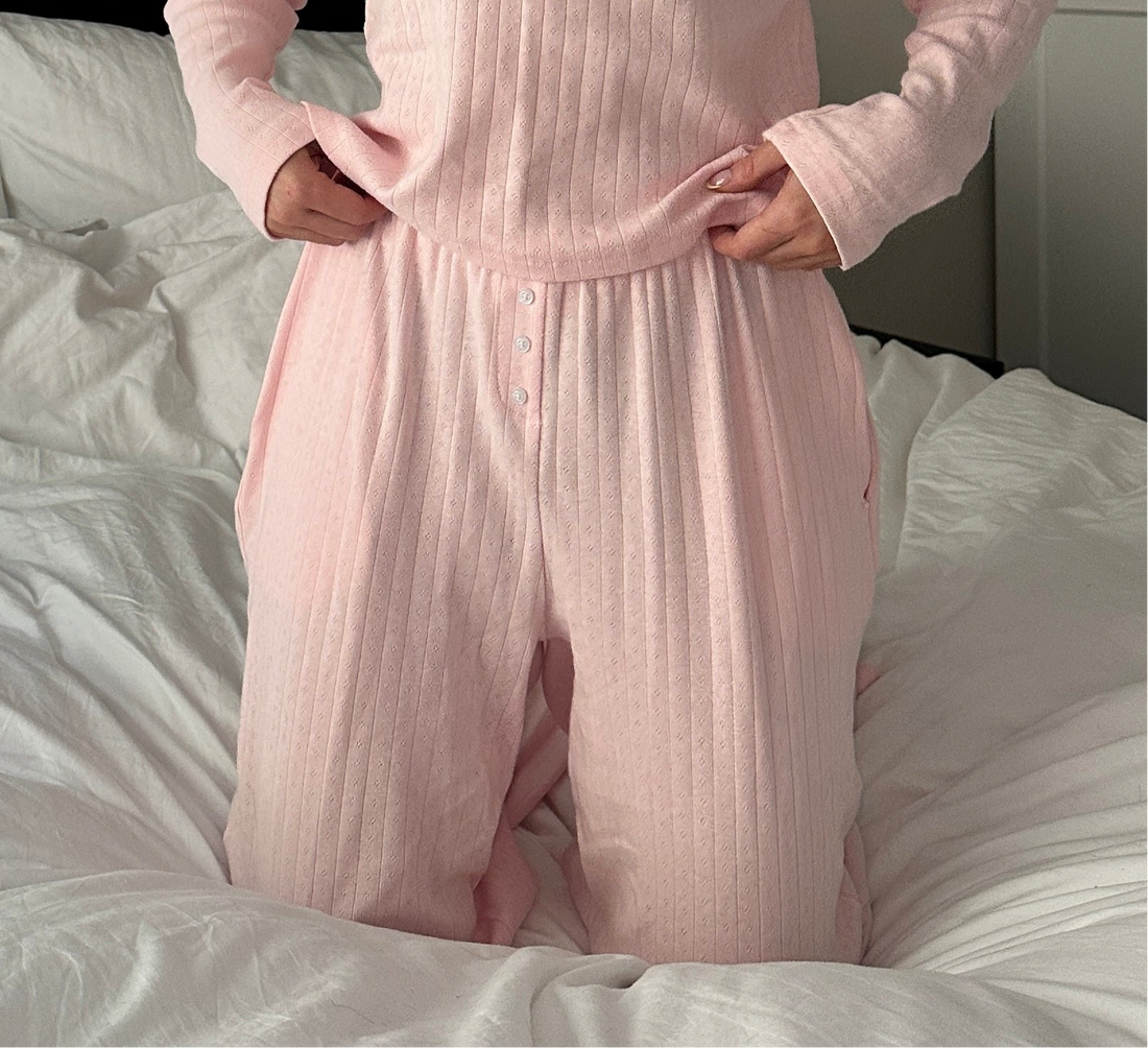 Pillowtalk pointelle pyjamas bukse - blush pink