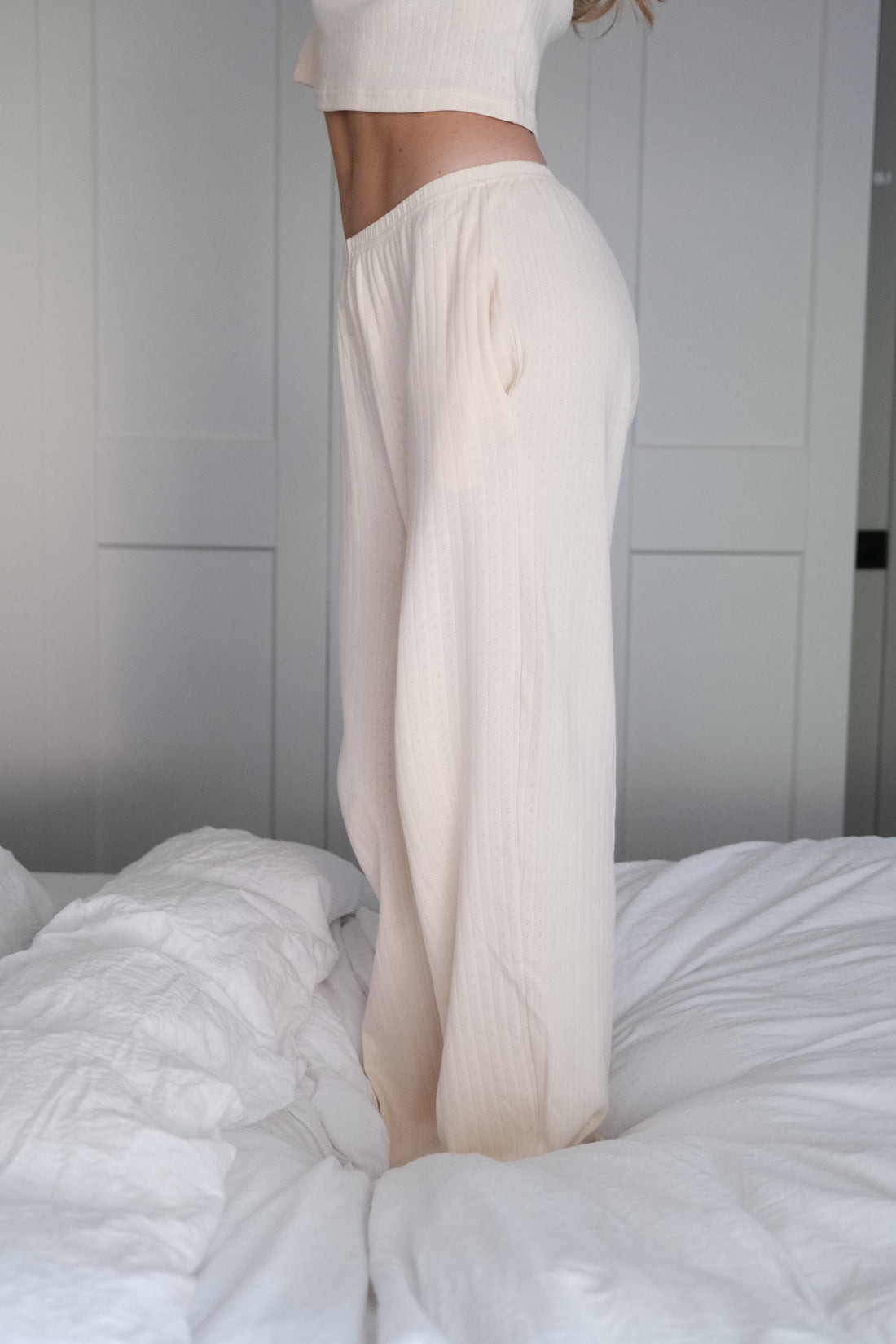 Pillowtalk pointelle pyjamas bukse - butter