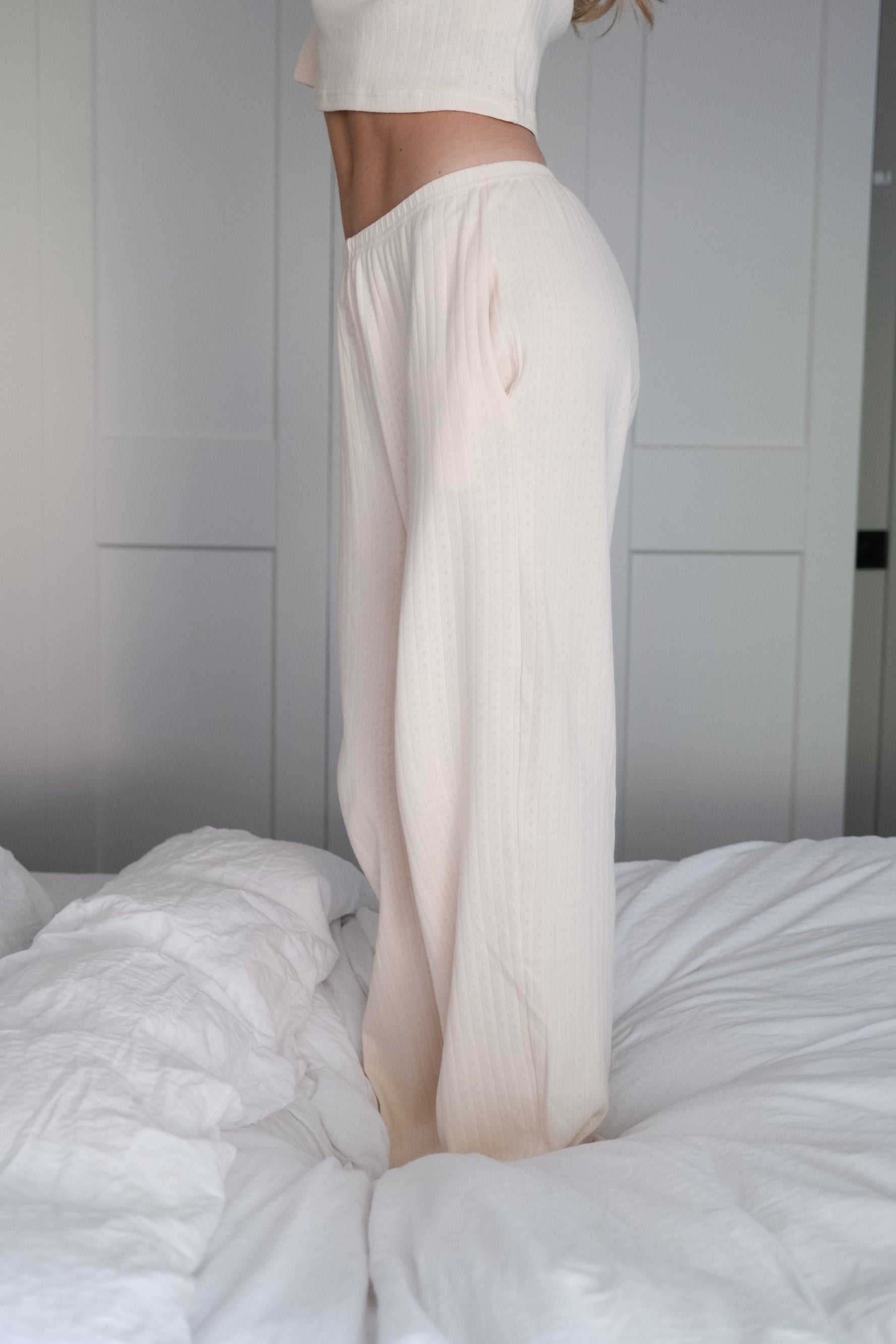 Pillowtalk pointelle pyjamas bukse - butter