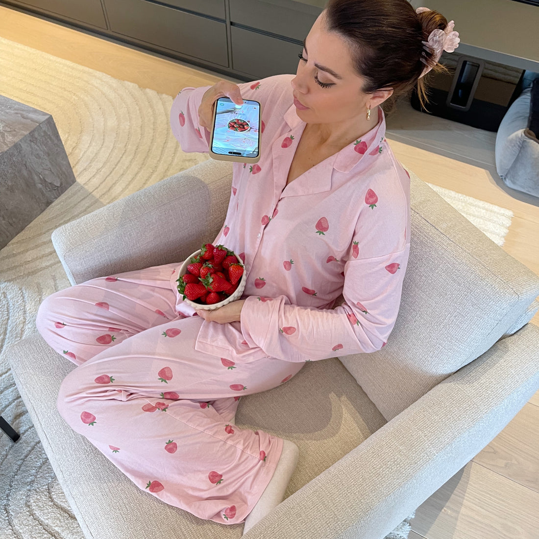 Strawberry pyjamas bukse - rosa