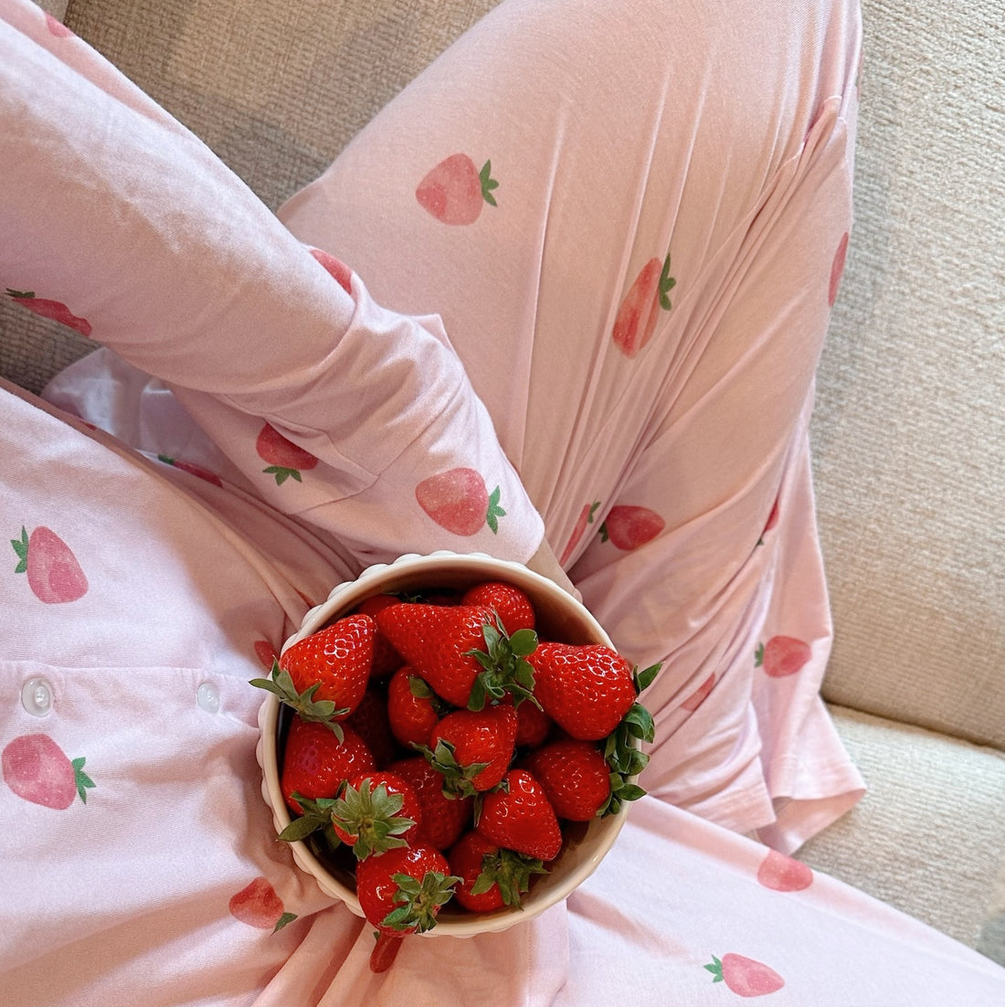 Strawberry pyjamas bukse - rosa