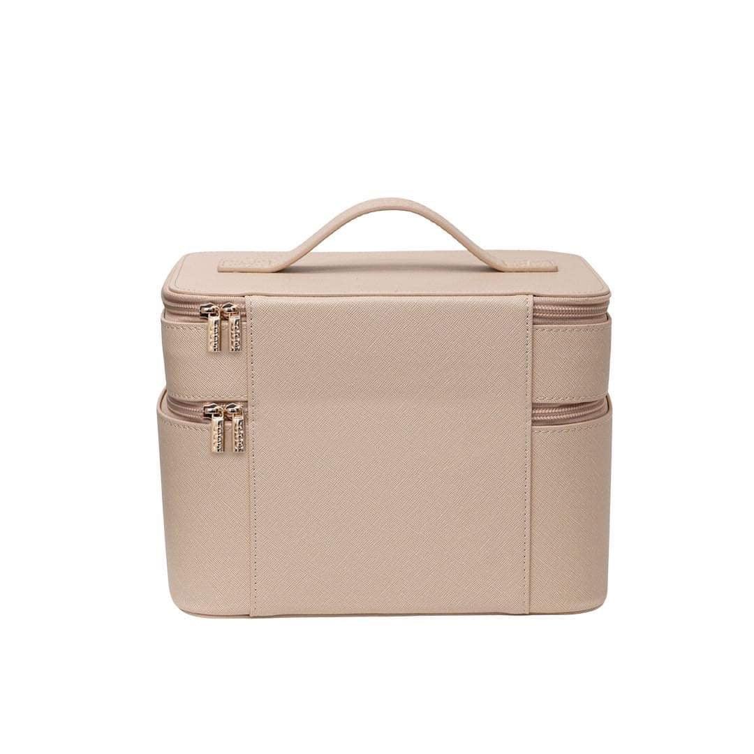 Double Trouble Makeup Bag - Beige - Good Girl Collective