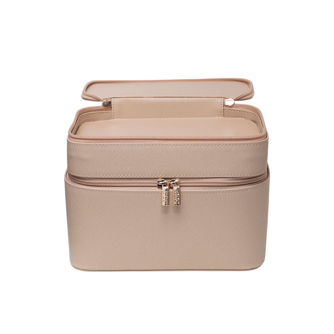 Double Trouble Makeup Bag - Beige - Good Girl Collective