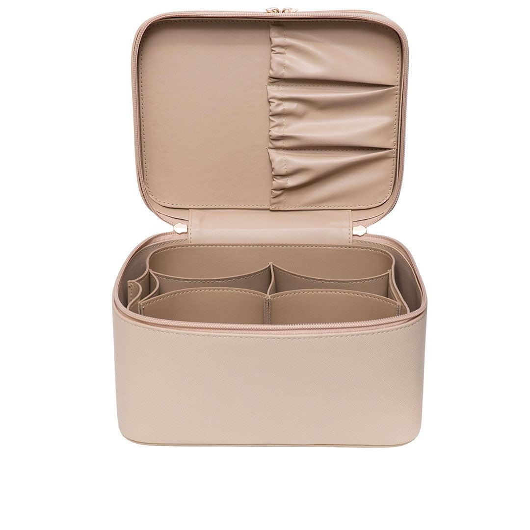 Double Trouble Makeup Bag - Beige - Good Girl Collective