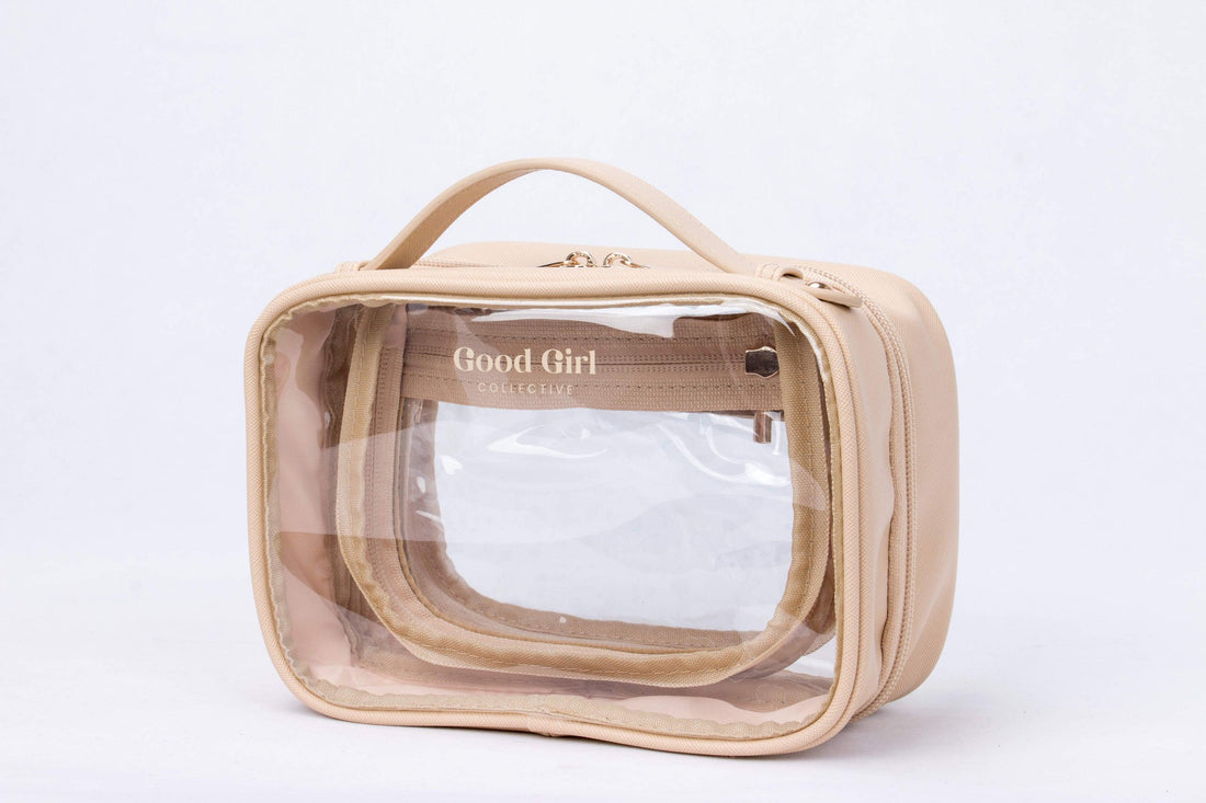 Good Girl Makeup Bag - Beige - Good Girl Collective