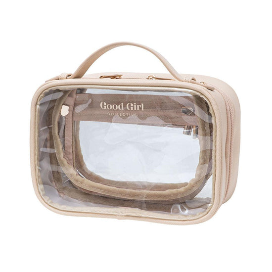 Good Girl Makeup Bag - Beige - Good Girl Collective