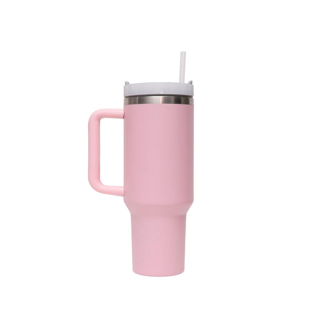 Rosa tumbler bakfra med lokk